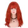 Honcloud Medium Length Curly Wig With Bang For Women Girls (orange)