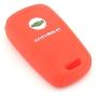 iSaddle Silicone Protecting Vehicle Remote Start Key Case Cover Fob Holder for Chevrolet Camaro Cruze Equinox Malibu Orlando Sonic (Red Color)