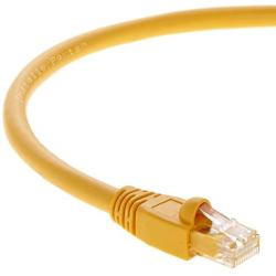 InstallerParts Ethernet Cable CAT6A Cable UTP Booted 1 FT - Yellow - Professional Series - 10Gigabit/Sec Network/High Speed Internet Cable, 550MHZ