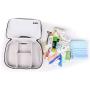 BUBM 3pcs Multi-Functional (S/M/L in One) Electronic Organizer Travel Gadgets Bag for Cables, External Flash Drive, Mouse, Memory Card, Power Bank - Clear