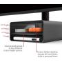 Twelve South HiRise Pro for iMac/ Displays/ Monitors | Height-adjustable stand w/ storage, reversible front + leather inlay