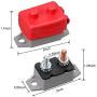 2 Pieces DC 12V - 24V Automatic Reset Circuit Breaker with Cover Stud Bolt and 4 Pieces Wire Lugs for Battery Chargers, Trucks, Buses, Electric Cars, Car Engines and Automotive Supplies (40 Amp)