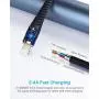 [ Apple MFi Certified ] 1Pack 16ft iPhone Charger Cord, 5M Long Lightning Cable 16 Foot, High Fast iPhone Charging Cable Cord with Metal Connector for iPhone 11/11Pro/11Max/XS/XR/XS Max/8/7/6/5S Blue