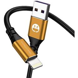 iPhone Charger 10 ft,3-Pack Extra Long Lightning Cable, MFi-Certified iPhone Charger Cable 10 Foot Charging Cord for iPhone 12 11 Pro X XS Max XR/8 Plus/7 Plus/6/6s Plus/5s /5c/iPad Mini Air(Gold)