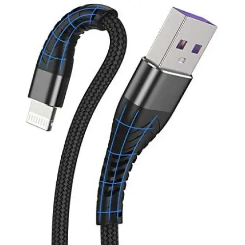 iPhone Charger 6ft, Lightning Cable 6 Foot [MFi Certified 2Pack] Long iPhone Charger Cord,Fast iPhone USB Cord for iPhone 11/11Pro/11Max/ X/XS/XR/XS Max/8/7/6/5S/SE/iPad Mini，More(Black)