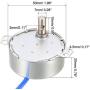 uxcell Synchronous Motor AC 100-127V 1.4-1.7RPM 50-60Hz CCW/CW 4W Turntable Gear Box for Microwave Oven
