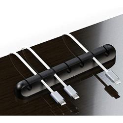 Self-Adhesive Multi-opening Cable Clips, Table Cord Organizer, Cable Desktop Management, Wire Holder System with 7-openings for Phone Data Charging Cables, Computer, HDMI, Ethernet Mouse Cord (2 Pack)