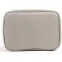 Leather Electronics Organizer,Large Travel Cable Cord Bag Waterproof Gear Accessories Storage Case for USB, Phone, Laptop Charger, Hard Drive,Tech Gadgets (Greyish-Green-Large)