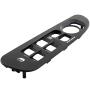 Red Hound Auto 2002-2005 Compatible with Dodge Ram 1500 2500 3500 Quad Cab Bezel Dark Gray for Master Window Switch Panel Plate