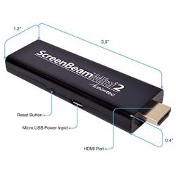 Actiontec ScreenBeam Mini2 Mobile Wireless Display Adapter with Miracast (SBWD60MBL01) - Mirror Phone Screen to HDTV, HDMI Connector, No Apps Required, Supports Select Microsoft & Android Devices