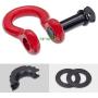 N/N TYT Shackles 3/4'' D Ring Shackle 2 Pack kit (Red - Black)