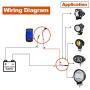 Ourbest Handlebar Switch 12V 7/8inch 22mm On Off Push Button for Bicycle Motorcycle Scooter Headlight/Fog Light/Driving Lamp Toggle Switch Blue