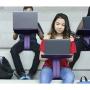 ECR4Kids - ELR-15810-EP The Surf Portable Lap Desk, Flexible Seating for Homeschool and Classrooms, One-Piece Writing Table for Kids, Teens and Adults, GREENGUARD [Gold] Certified, Eggplant