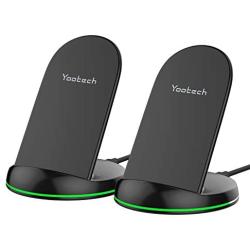 Yootech [2 Pack] Wireless Charger Qi-Certified 10W Max Wireless Charging Stand, Compatible with iPhone SE 2020/11 Pro Max, Galaxy S21/S20/Note 10/S10 Plus/S10E(No AC Adapter)