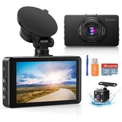 Dash Camera for Cars, Super Night Vision Dash Cam Front and Rear with 32G SD Card, 1080P FHD DVR Car Dashboard Camera with G-Sensor, WDR, Parking Monitor, Loop Recording, Motion Detection 【2021 New】