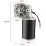 uxcell DC24V 80W 250RPM 6N.M Reversible Worm Gear Motor High Torque Speed Reducing Electric Gearbox Motor-JCF63R