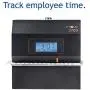 Pyramid Time Systems 3700 Heavy Duty Steel Time Clock and Document Stamp, Prints employee time & up to 14 pre-programmed messages, Made in the USA, Black