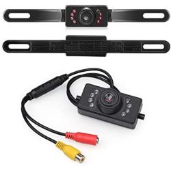 DUTTY Car Rear View Camera Waterproof HD Color Wide with 7 Infrared Night Vision LED Lights