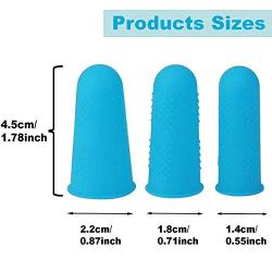 12PCS Finger Cots,Finger Protectors,Hot Gun Finger Gloves, for Glue, Crafts, Sewing, Electronic Repair, Honey Aadhesive, Inventory and Sorting Books (Green and Blue)