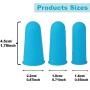 12PCS Finger Cots,Finger Protectors,Hot Gun Finger Gloves, for Glue, Crafts, Sewing, Electronic Repair, Honey Aadhesive, Inventory and Sorting Books (Green and Blue)