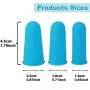 12PCS Finger Cots,Finger Protectors,Hot Gun Finger Gloves, for Glue, Crafts, Sewing, Electronic Repair, Honey Aadhesive, Inventory and Sorting Books (Green and Blue)