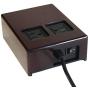 Power Hub 5 USB + 2 AC Charging Station | Built in Surge Protection | Attractive Dependable Table Side Charging Hub | Cherry | Set of 4 Short Cords (Lightning)