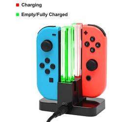 Charging Dock for Nintendo Switch Joy-Con,Charging Station for Nintendo Switch with a USB Type-C Charging Cord- Black