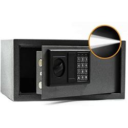 Sdstone Safe Box with Induction Light,Electronic Digital Securit Safe Steel， for Home Office Hotel BusinessGun Passport Cash,0.4 Cubic Feet