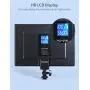 RALENO LED Video Soft Light Panel with LCD Display, for All Camera DSLR Photography, Built-in Battery, Dimmable Brightness Bicolor 3200K-5600K CRI 95+, Ultra-Thin for YouTube Studio Portraits Photo