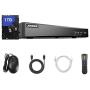 ANNKE 8-Channel 4K Security Video DVR Recorder 5-in-1 H.265+ Hybrid DVR with 1TB Hard Drive, Supports 8Pcs 4K TVI/5MP AHD/4MP CVI and CVBS Cameras and 2CH 6MP IP Cameras for Home Surveillance System