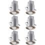 TORCHSTAR Gimbal Recessed Lighting Kit, 3 Inch Air Tight IC Rated Housing, Satin Nickel Trim, LED Dimmable GU10 Bulb, ETL Listed, 2700K Soft White, Adjustable Downlight, Pack of 6