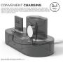 elago 3 in 1 Apple Charging Station Compatible with Apple Watch Series 6/SE/5/4/3/2/1, Apple AirPods 2/1, iPhone 11 and All iPhone Models [Original Cables Required] (Dark Grey)