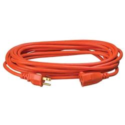 Southwire 2307SW Vinyl Outdoor Extension Cord In Orange With 3-Prong Plug (25 Feet, 16/3 gauge)