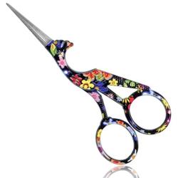 BIHRTC Small Bird Scissors Embridery Scissors 4.5 Inch Stainless Steel Sharp Scissors DIY Tool Sewing Shears Scissors for Craft Offic Needlework Cross Stitch Needlepoint Peacock Scissors