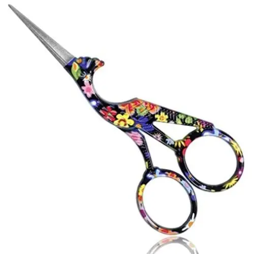 BIHRTC Small Bird Scissors Embridery Scissors 4.5 Inch Stainless Steel Sharp Scissors DIY Tool Sewing Shears Scissors for Craft Offic Needlework Cross Stitch Needlepoint Peacock Scissors