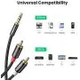 UGREEN 3.5mm to 2RCA Audio Auxiliary Adapter Stereo Splitter Cable AUX RCA Y Cord for Smartphone Speakers Tablet HDTV MP3 Player 6FT