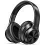 LETSCOM Active Noise Cancelling Headphones, Wireless Over-Ear Headphones, Bluetooth Headphones with Microphone, 35H Playtime, Deep Bass, Comfortable Protein Earpads for Travel Home Office-Black