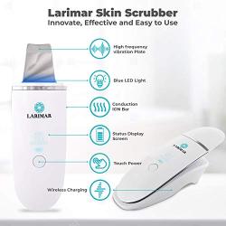 [New Version] 2021 Skin Scrubber by Larimar, Cordless Peeling Pore Cleanser, Facial Deep Cleansing Exfoliation Spatula Device, Blackhead & Dead Skin Remover, Face Lifting Treatment, Comedone Extractor