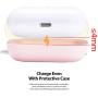 Wireless Charger for Airpods/Airpods, Plastic Wireless Charging Station for Airpods Wireless Charging Case, Wireless Charging Pad for Airpods/Airpods Pro Pink