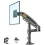 NB North Bayou Monitor Arm Monitor Stand Monitor Desk Mount Height Adjustable VESA Bracket for 17 to 27 Inch Computer Screen - Holds up to 19.8lbs with C Clamp Bolt-Through Grommet Base H80-B