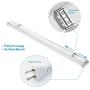 Lightdot 4 Foot Flush Mount LED Shop Vapor Light Fixture with 5 ft Plug, Water and dust Proof , 50W (50W Eqv 200W ) 5500Lm 5000K for Garage Workshop Basement (4 Pack ETL)