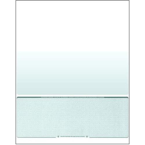 500 Blank Check Stock - Check on Bottom - Green Diamond