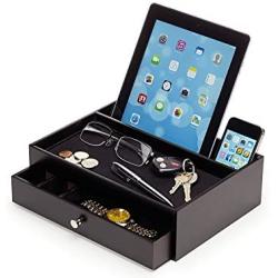 Massca Valet Charging Station Multi-Device Office Desk Organizer Perfect Nightstand Organizer Great for Your Wallet, Keys, Phones & Other Electronic