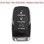 WEIBISS 2 Pack 4 Buttons Soft Silicone Rubber Remote Smart Key Fob Cover Case Protector Holder Jacket Compatible with Dodge Ram 1500 2019 2020, Black