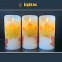 LED Maple Leaf Candle Night Light, VEEKI Warm White 1 Pack Flameless Battery Operated Electric LED Moving Wick Flickering Candle Lights with Remote Control Timer for Decoration, Wedding (Maple Leaf 1)