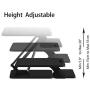 ZHU CHUANG Stand Up Desk Standing Desk Converter Gas Spring Sit Stand Desk Workstation Sit to Stand Desk Riser (Black 2)