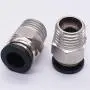 Twidec/Pneumatic Foot Pedal Valve Kit 1/4'' NPT 4 Way 2 Position Threaded Rubber Nonslip Pressure Control Foot Switch with Silencer and 3Pcs 8mm Pneumatic Fittings FV-420-PC8-X