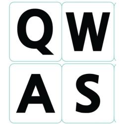 English US Large Letters White Keyboard Stickers