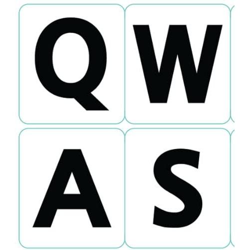 English US Large Letters White Keyboard Stickers
