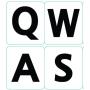 English US Large Letters White Keyboard Stickers